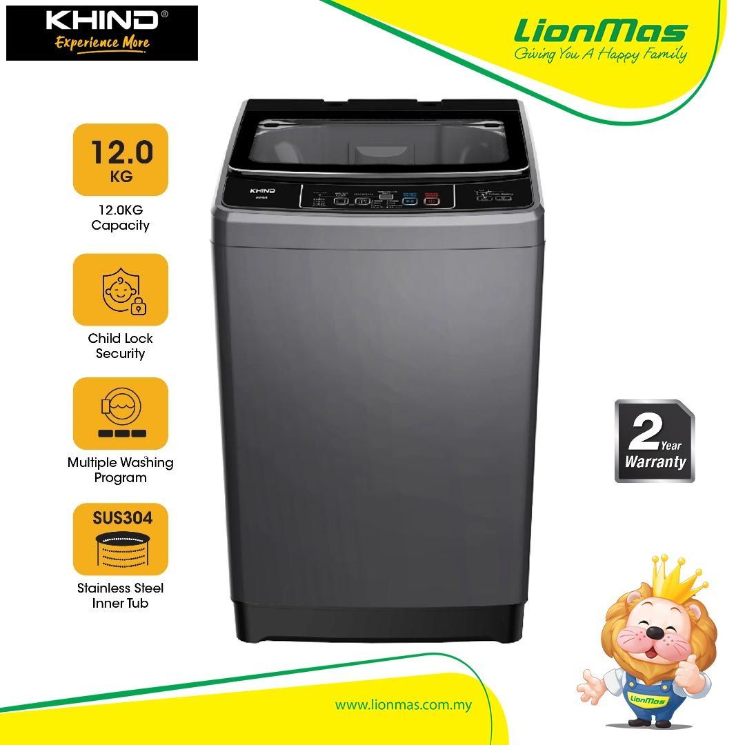Khind Mesin Basuh Automatik | Fully Auto Washing Machine (12KG) WM120B