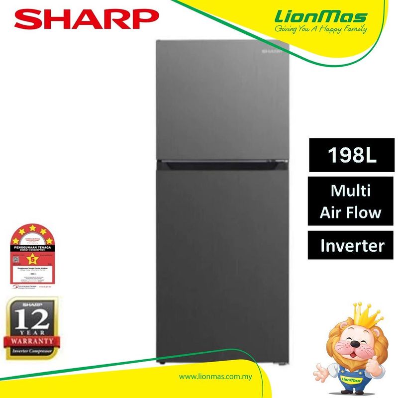 Sharp SJ1988MDS 198L 2 Door Inverter Refrigerator Fridge Peti Sejuk Sharp SJ1988MDS 198L 2 Door Inverter Refrigerator Fridge Peti Sejuk