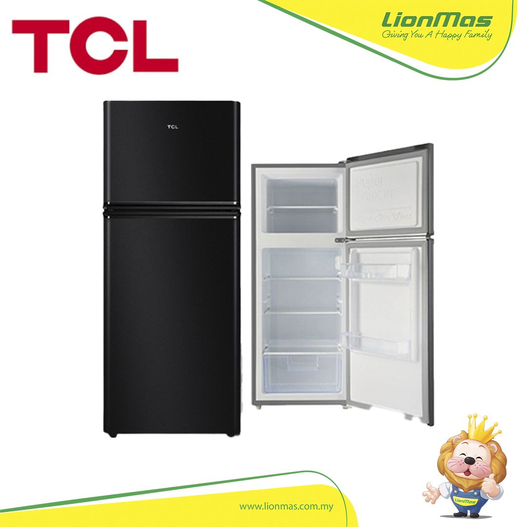 TCL 165L 2 Door Fridge Refrigerator TRTM-W1650S1 (Black) Peti Sejuk with LED Light Adjustable Shelf TCL 165L 2 Door Fridge Refrigerator TRTM-W1650S1 (Black) Peti Sejuk with LED Light Adjustable Shelf