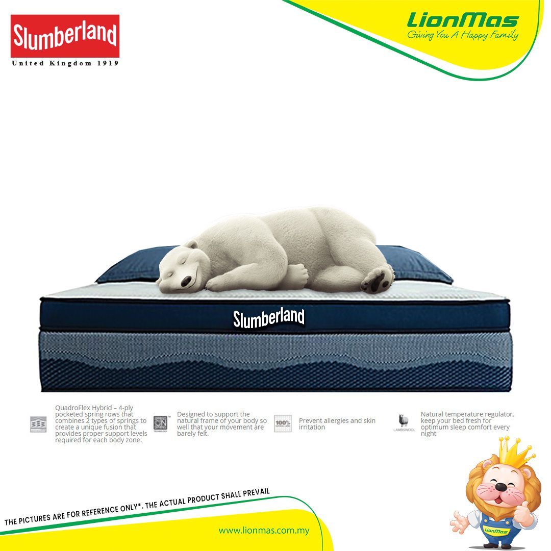 Slumberland TempSmart 14″ Quadro Flex Hybrid Mattress (QUEEN SIZE)