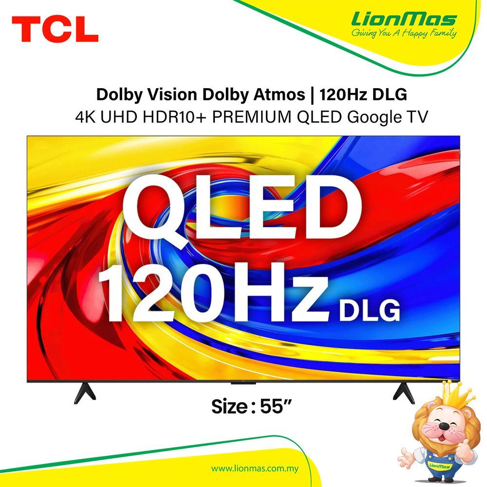 [FREE SHIPPING] TCL P7L 120HZ DLG Premium QLED Google TV 55P7L  55 4K UHD HDR
