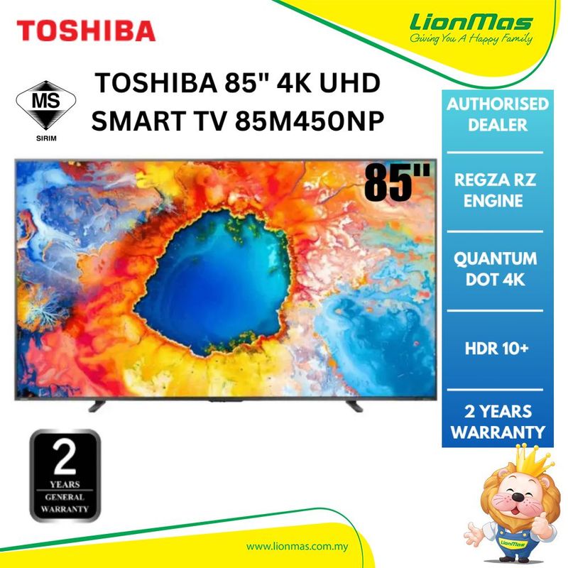[FREE SHIPPING]Toshiba 85" 4K QLED VIDDA SMART TV 85M450RP