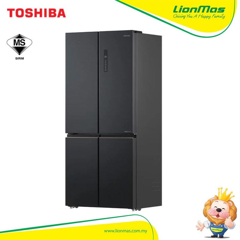 [FREE SHIPPING] Toshiba GR-RF677WI-PMY(06) 4 Doors Fridge 580L Pureair Origin Inverter Morandi Grey