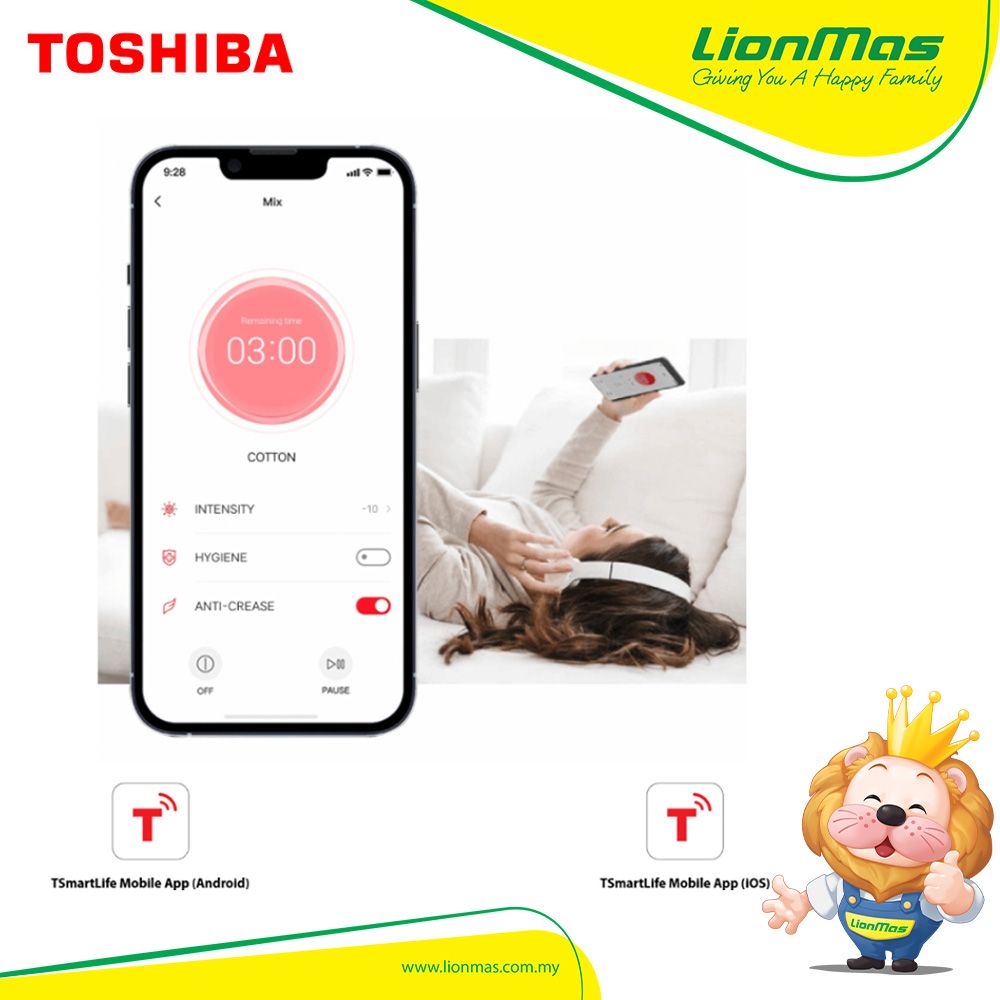 TOSHIBA HEAT PUMP DRYER 10KG TD-BP110GHM (MG) {TSmartLife Smart Control} {SENSE DRY™} {Anti-crease}