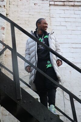 Green Flame Black Tracksuit