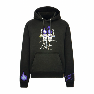 Purple Flame Astro and Star Hoodie