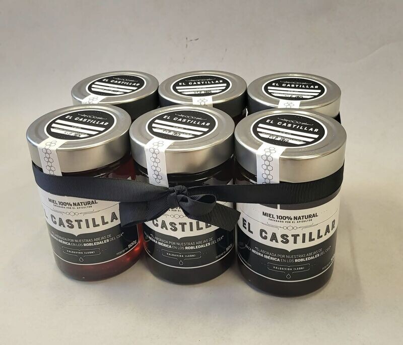 Pack 6 tarros de miel de 500g