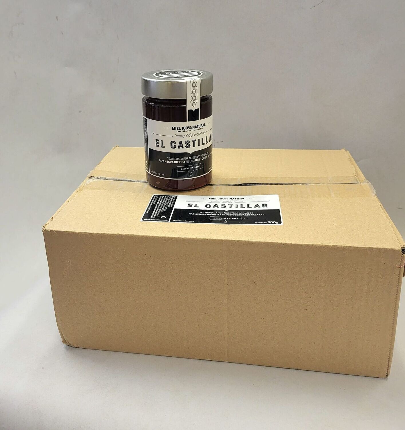 Pack 12 tarros de miel de 500g