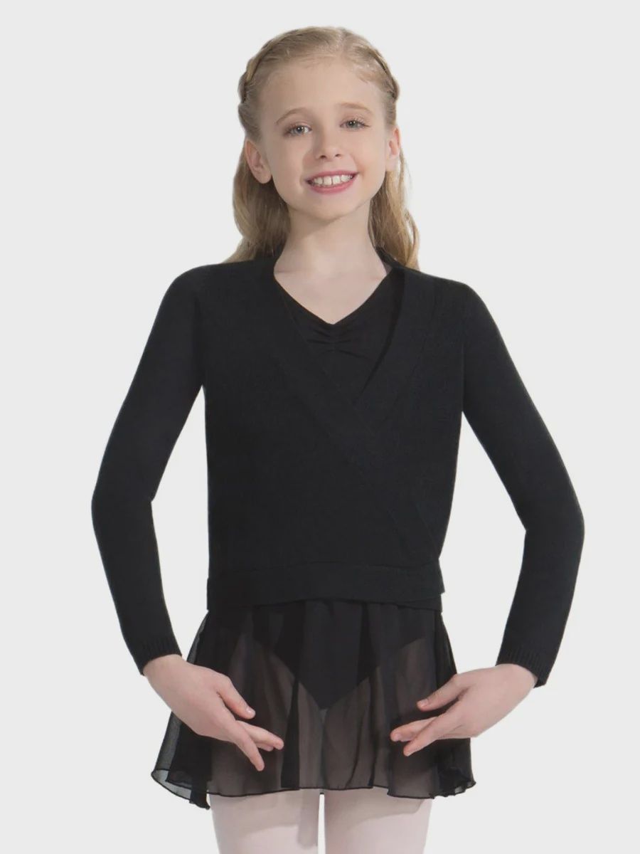 Capezio Harmonie Wrap Sweater, Colour: BLK, Size: S