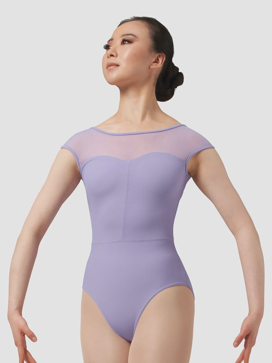 Mirella Child Boat Neck Mesh Back Cap Sleeve Leotard