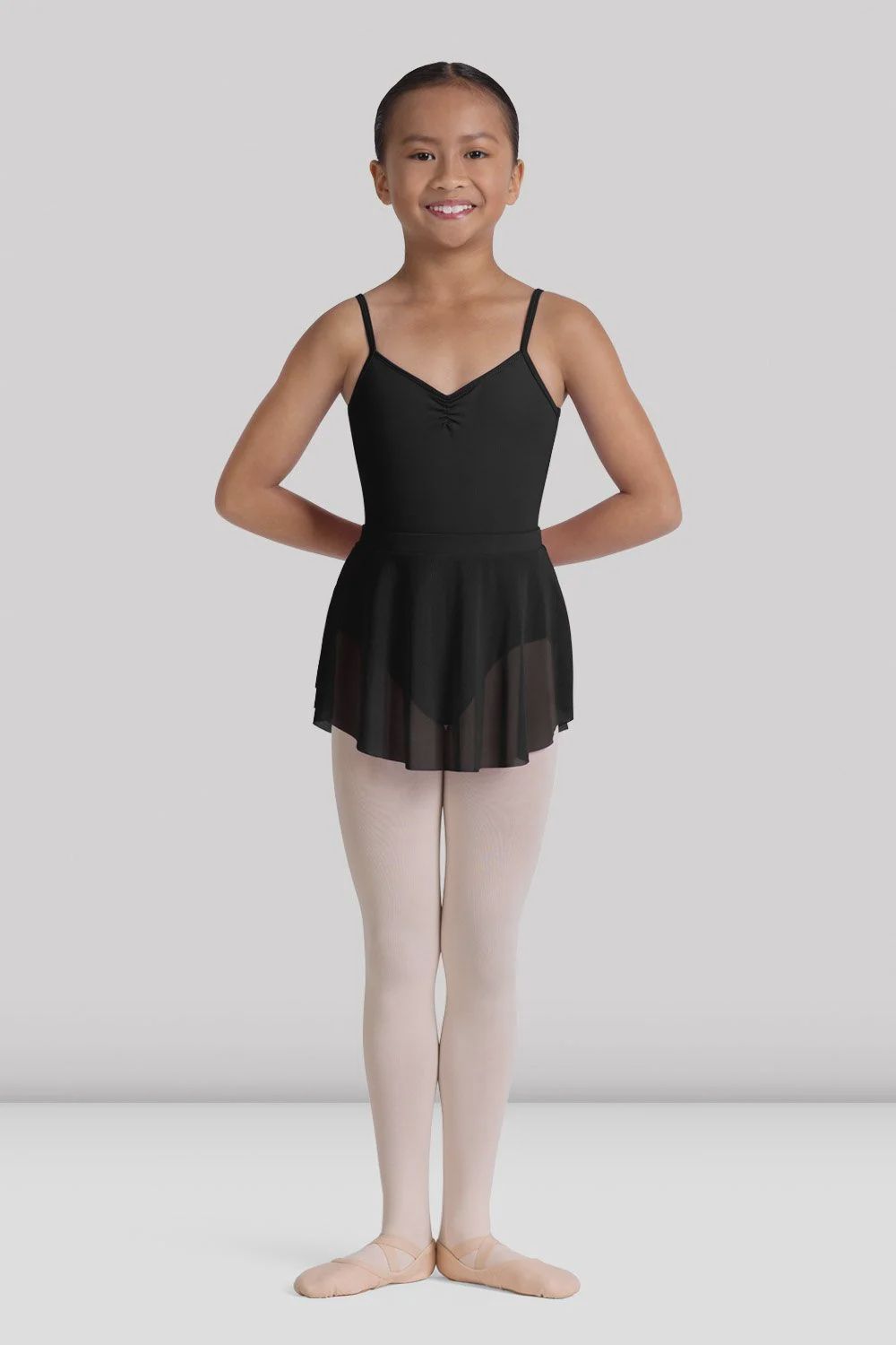 Bloch child velvet mesh pull on skirt