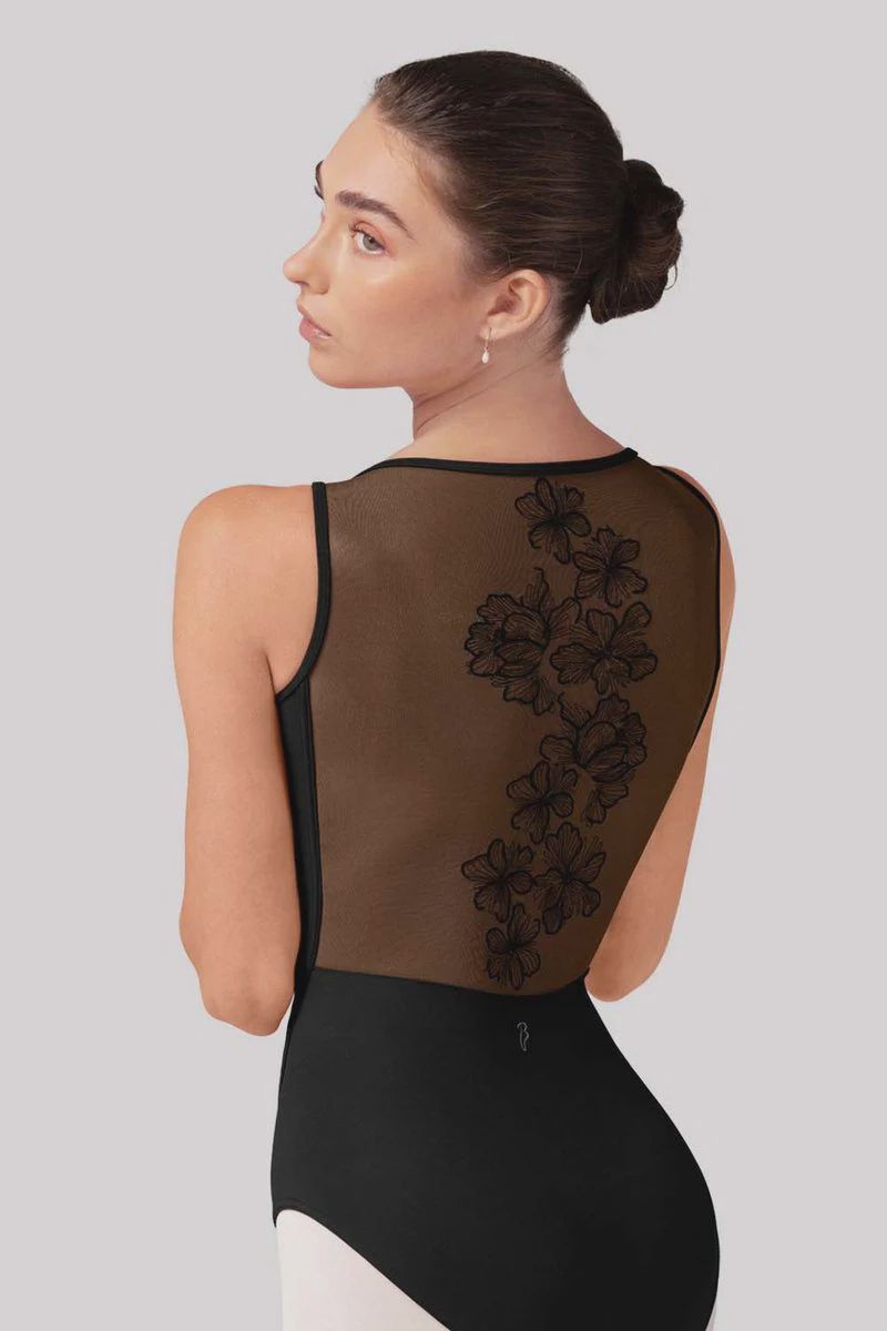 Bloch back emb boat neck leo