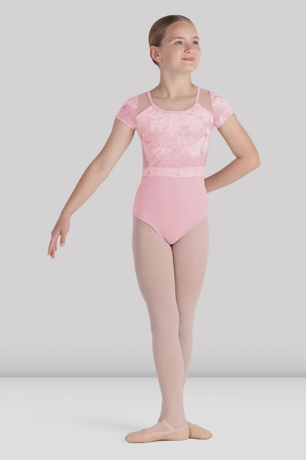 Bloch Child Scoop Neck X Back Cap Sleeve Leotard