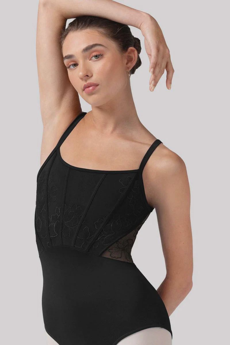 Bloch front corset emb cami leo