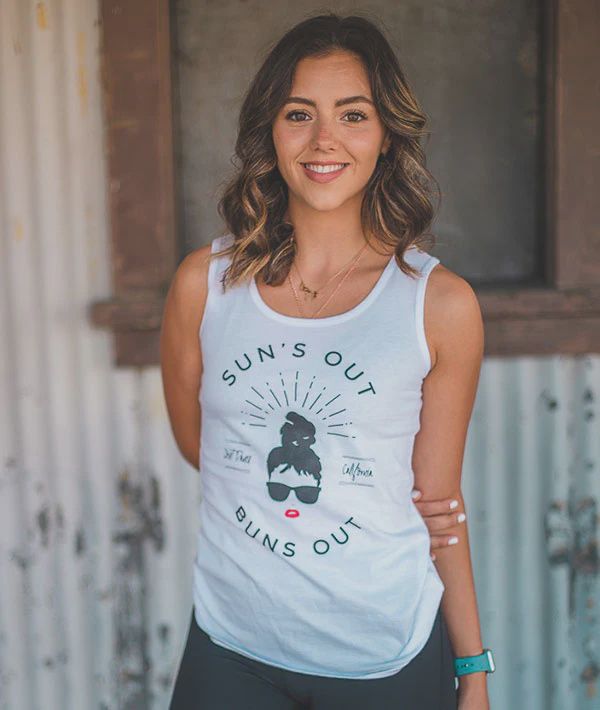 Covet Dance Women’s Tank Sun’s Out Buns Out