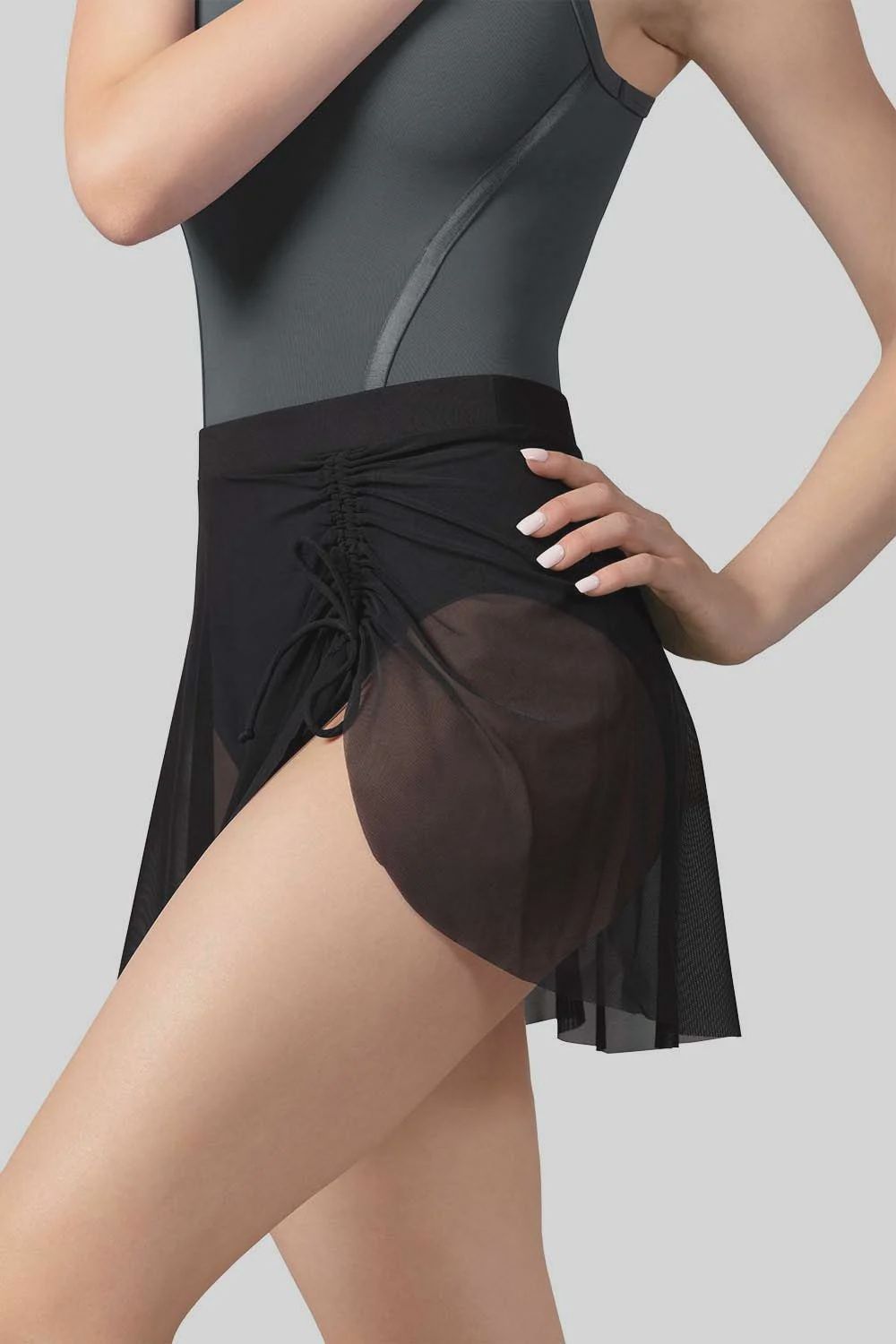 Gather Detail Mesh Skirt