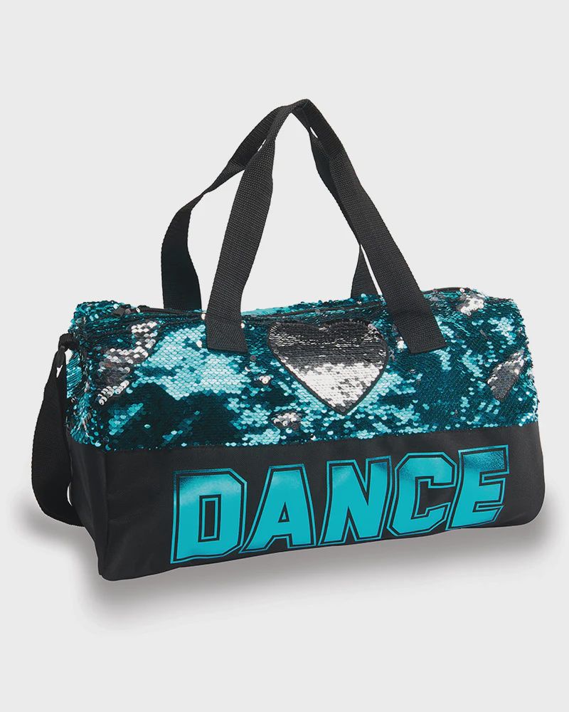 Sequin dance heart gymnast teal