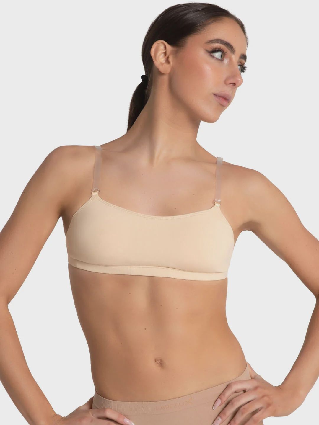Capezio Women’s Cami Bra W/Bra Tek, Colour: Nude, Size: X-Small