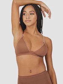 Capezio Children’s Deep Neck Clear Back Bra, Colour: Mok, Size: Large