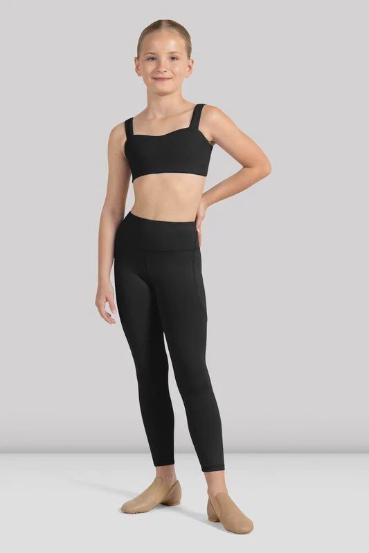 Bloch Child Wide Strap Camisole Crop Top, Colour: Black, Size: 14