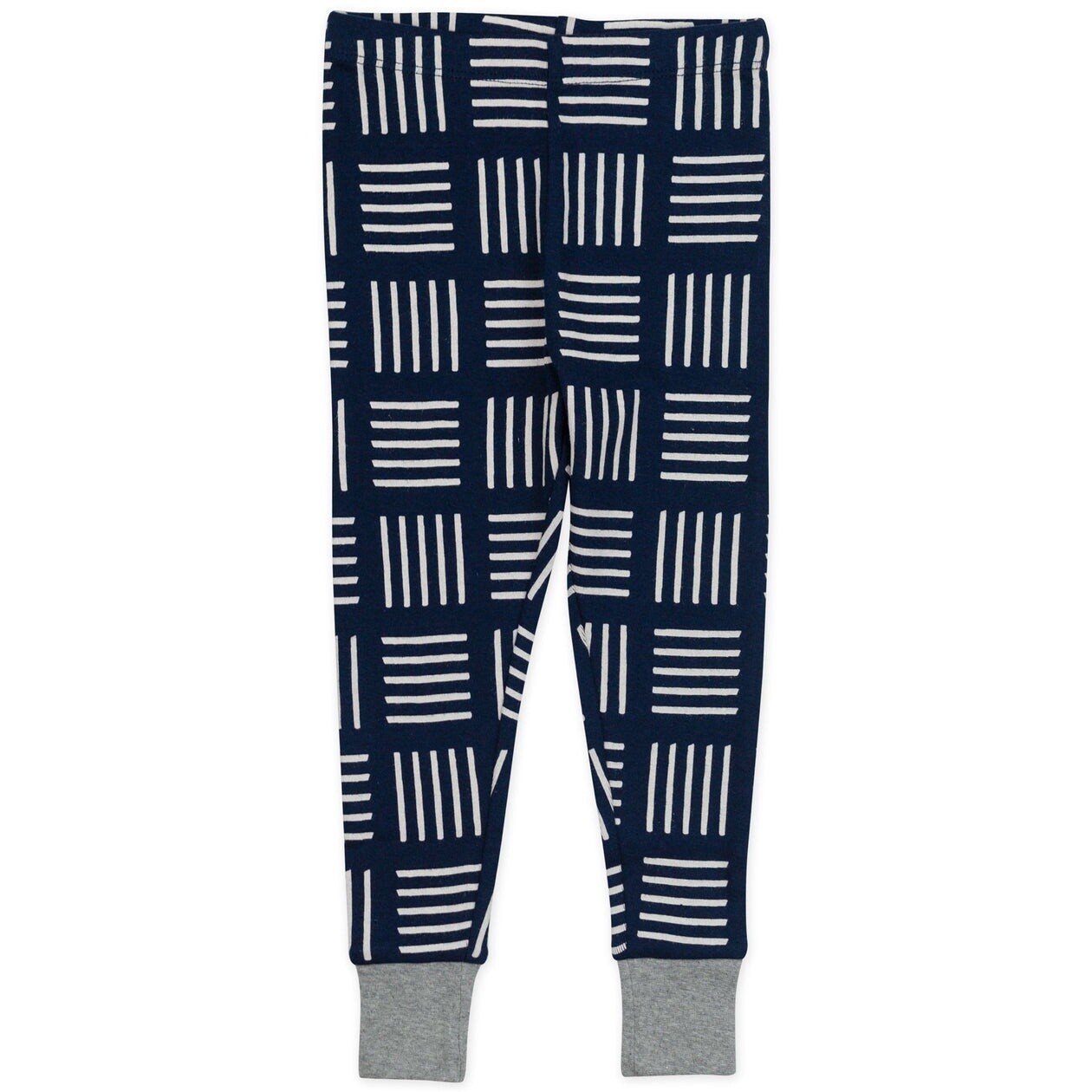 2-PIECE ORGANIC COTTON PAJAMAS (square dark navy)