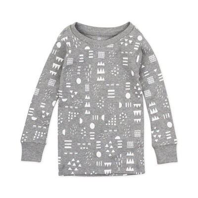 2-Piece Organic Cotton Pajamas - Pattern Play Gray Heather