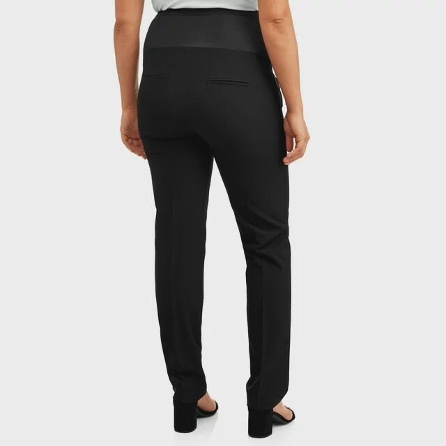 Oh! Mamma Maternity Women's Straight Leg Career Pant with Full Panel