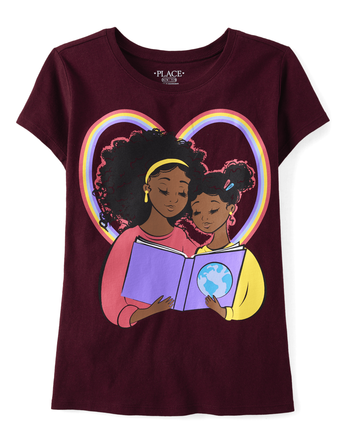 Girls Reading Time Graphic Tee - Sugar Beet