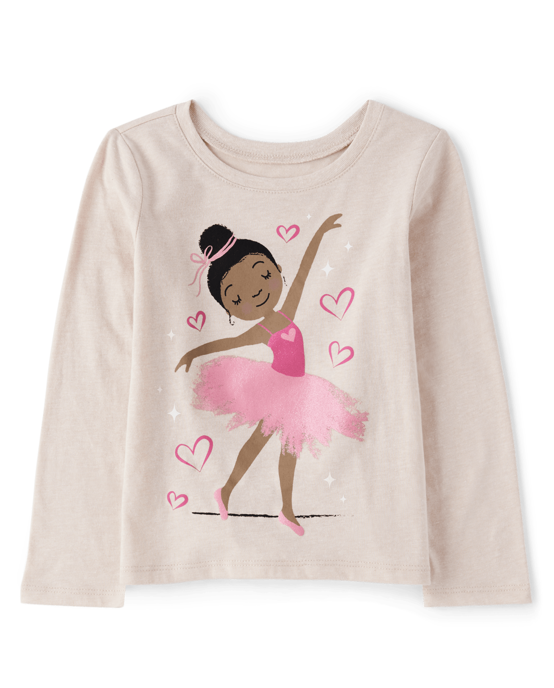 Baby And Toddler Girls Ballerina Graphic Tee - S/D Cookiedough