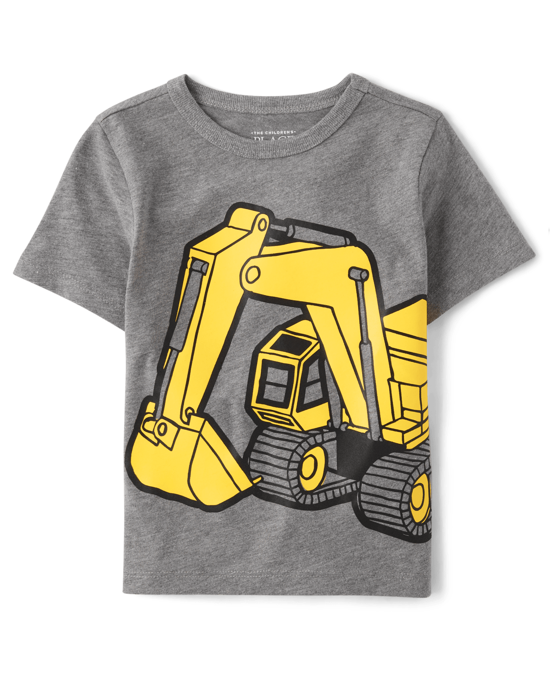 Baby And Toddler Boys Excavator Graphic Tee - S/D Koala Gray