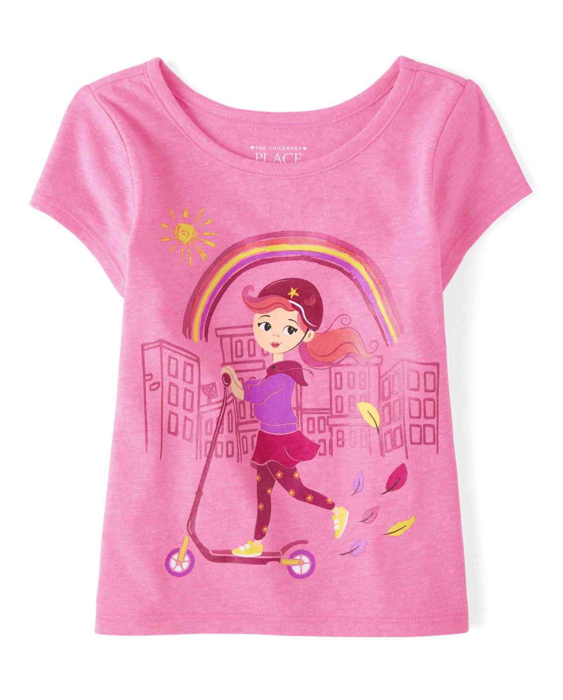 Baby And Toddler Girls Scooter Graphic Tee - S/D Neobry