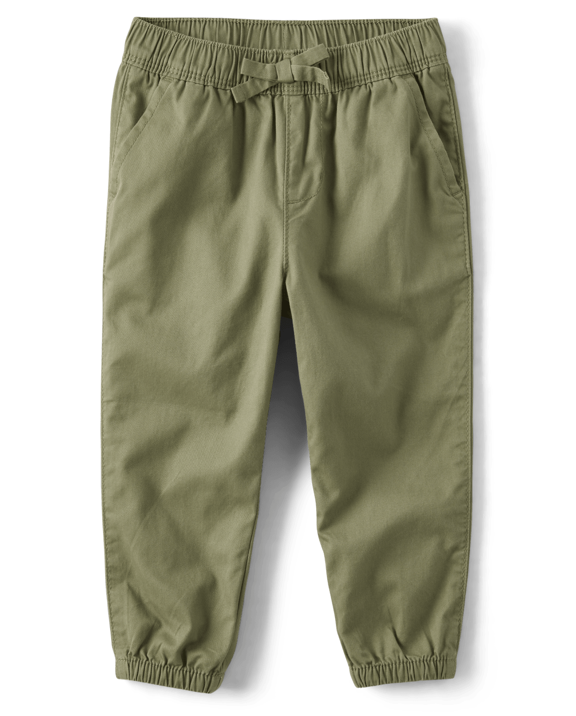 Baby And Toddler Girls Twill Pull On Jogger Pants - Olive