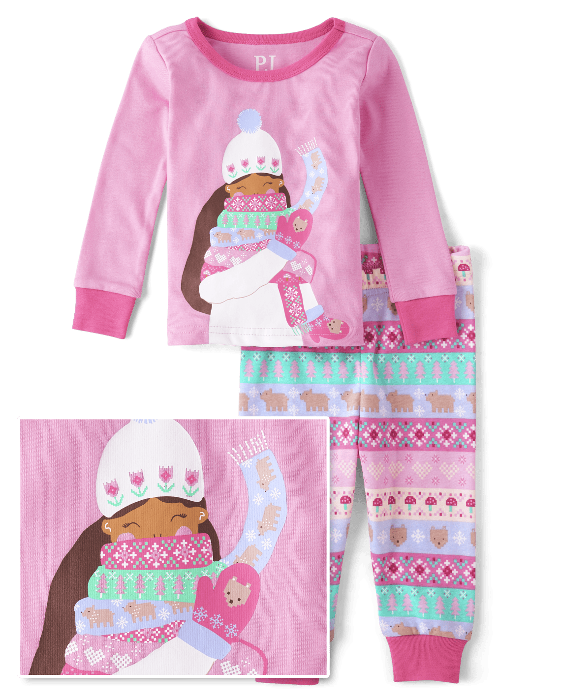 Baby And Toddler Girls Girl Snug Fit Cotton Pajamas - Spring Sky