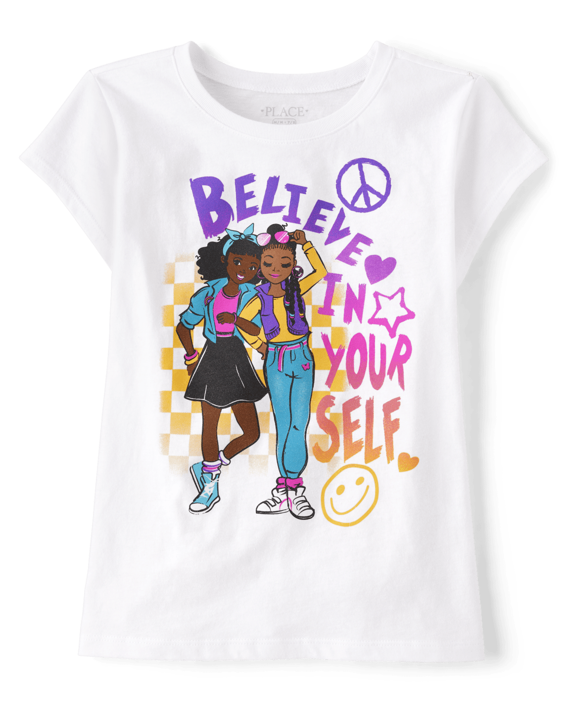Girls Believe Graphic Tee - White