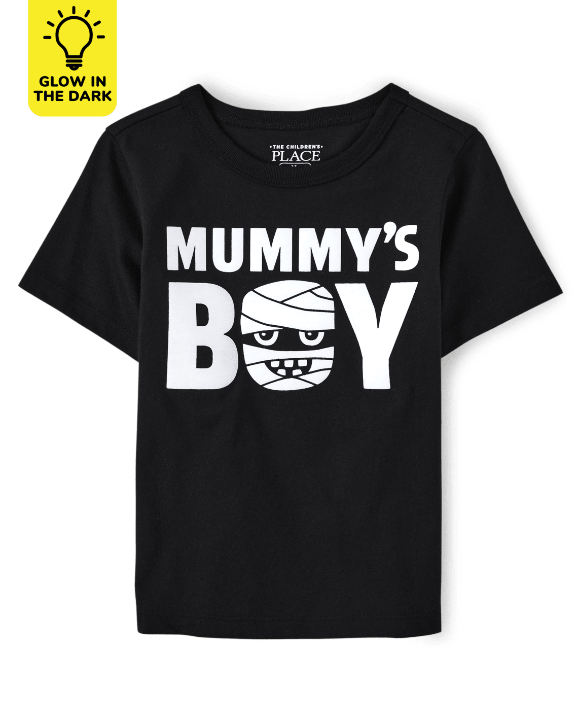 Baby And Toddler Boys Glow Mummy&#39;s Boy Graphic Tee - Black