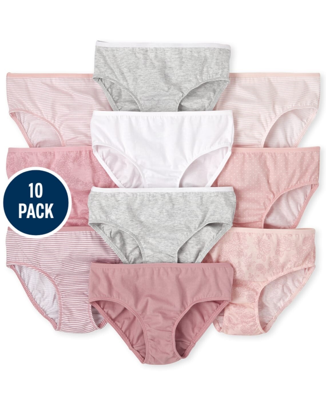 Girls Briefs 10-Pack - Petal