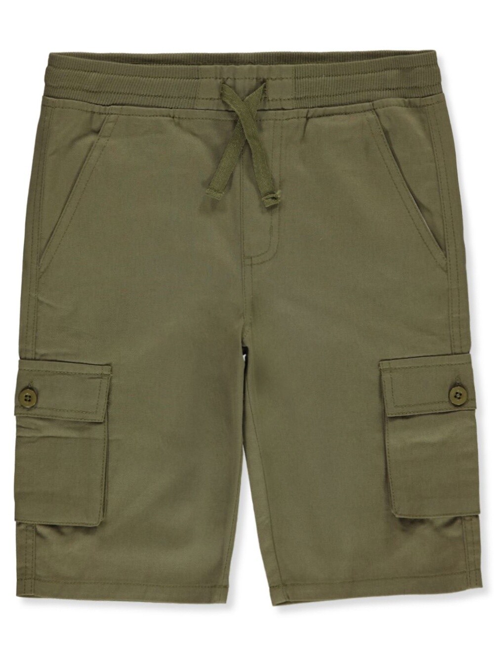 BOYS&#39; TWILL CARGO SHORTS - Olive
