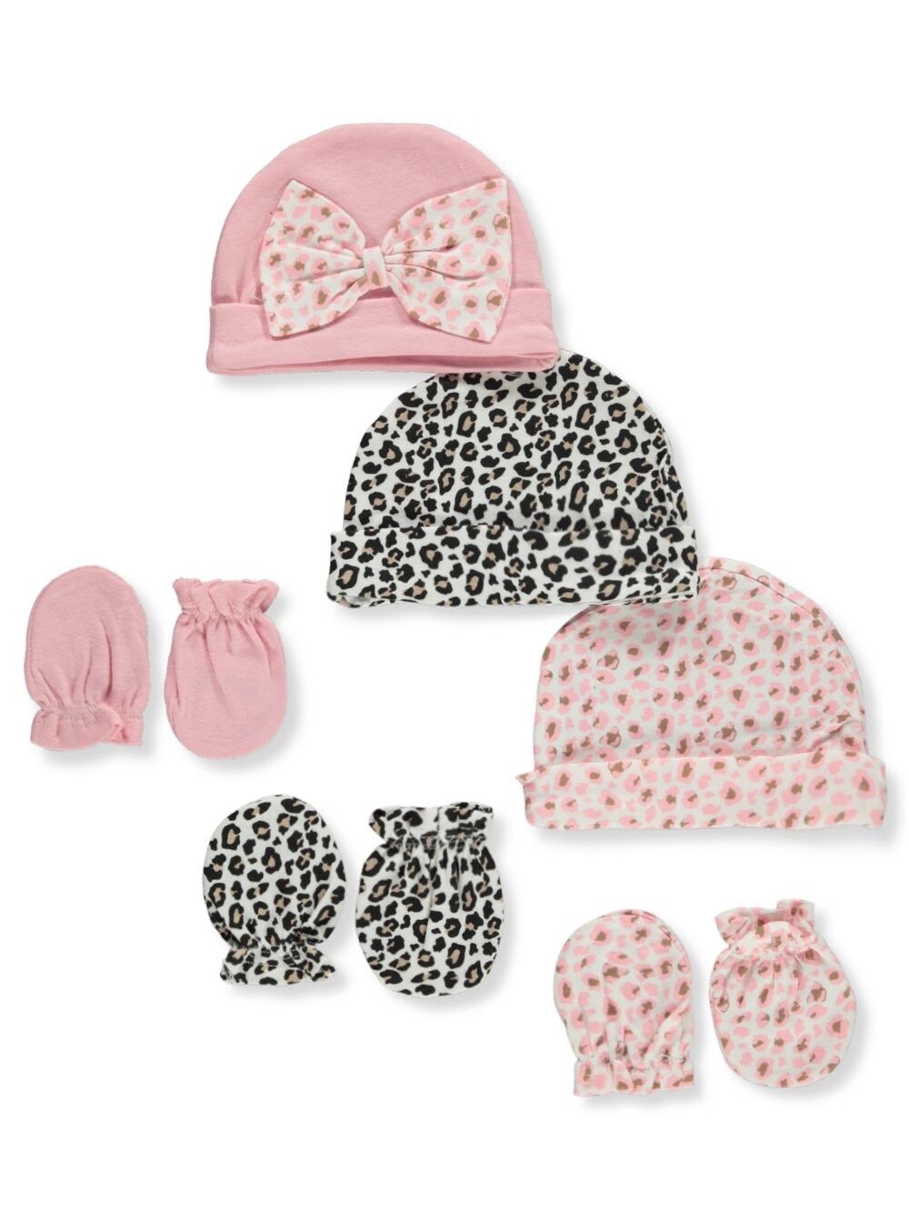 BABY GIRLS&#39; 6-PIECE CAPS &amp; BOOTIES SET