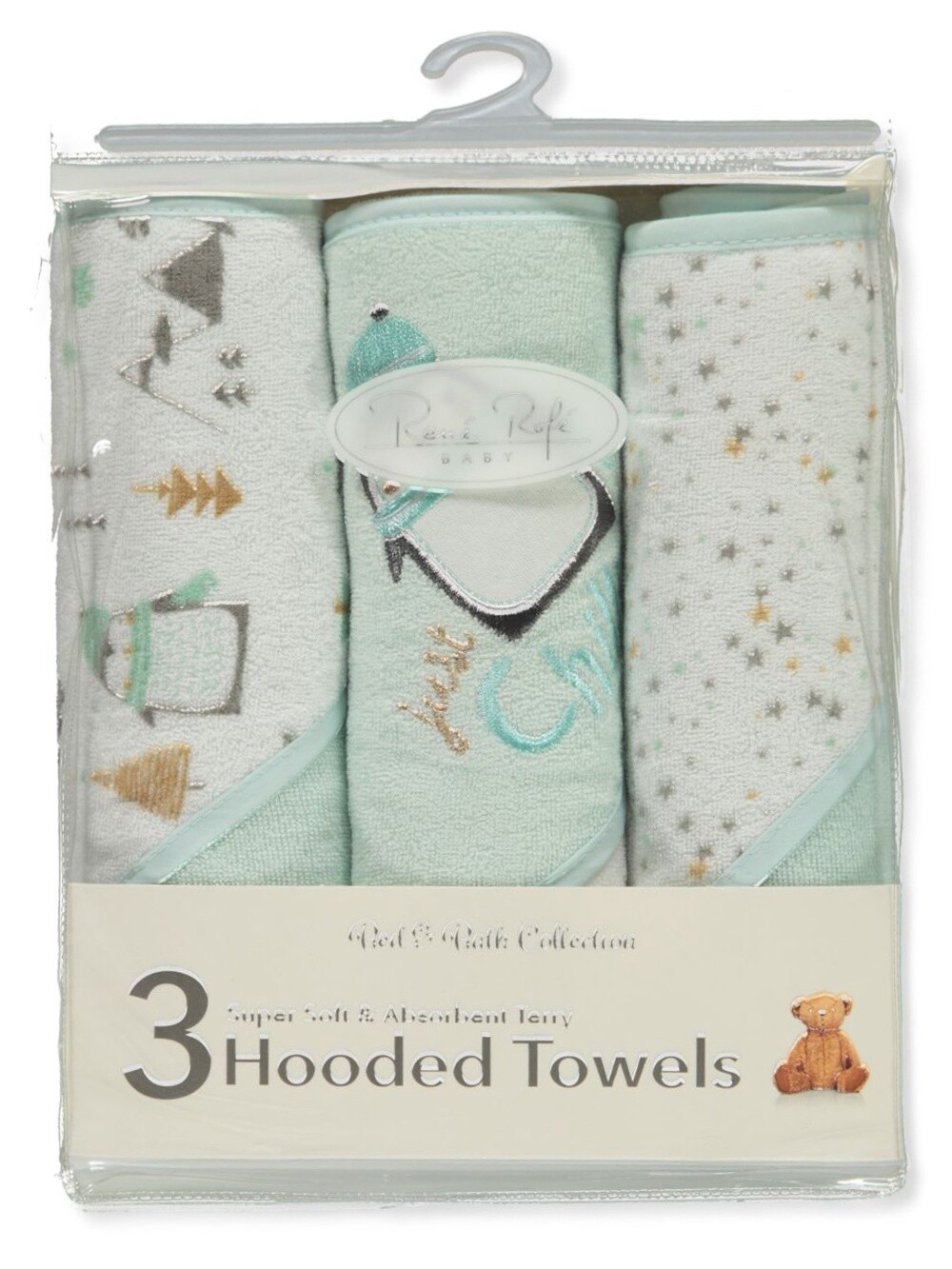 BABY GIRLS&#39; 3-PACK HOODED TOWELS