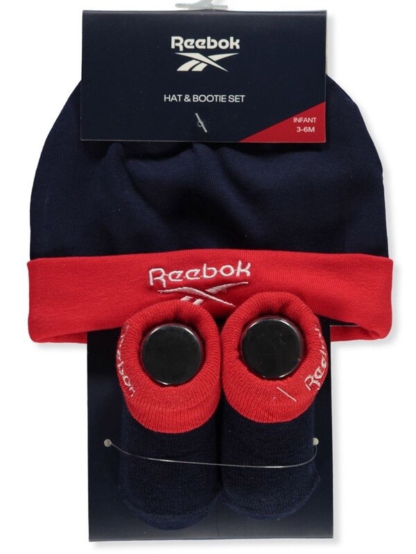 BABY BOYS' 2-PIECE HAT & BOOTIES SET- Navy
