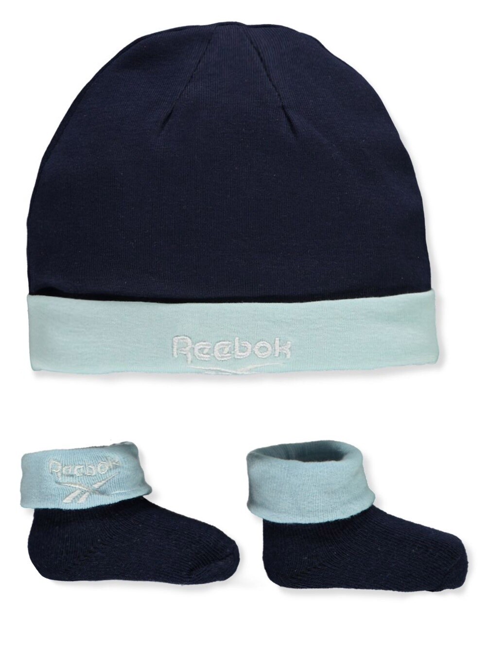 Reebok Baby Boys' 2-Piece Hat & Booties Set