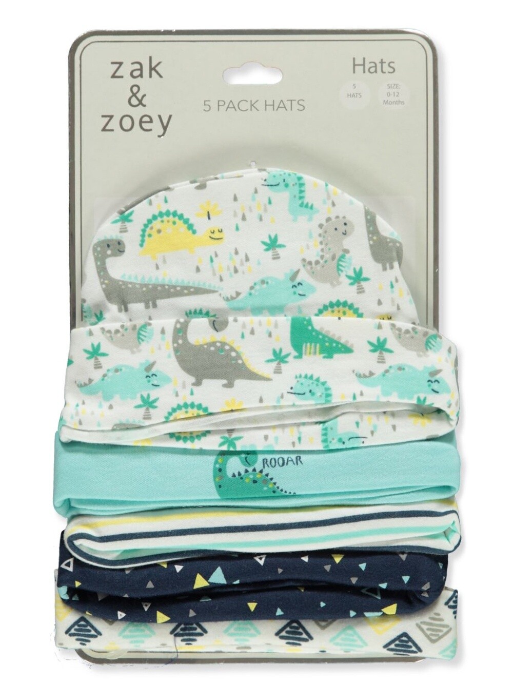 ZAK &amp; ZOEY 5-PACK DINO HATS
