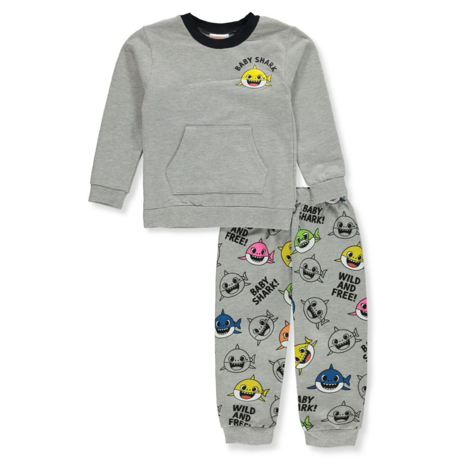 Baby Shark Boys&#39; 2-Piece Joggers Set Outfit!- Heather Grey