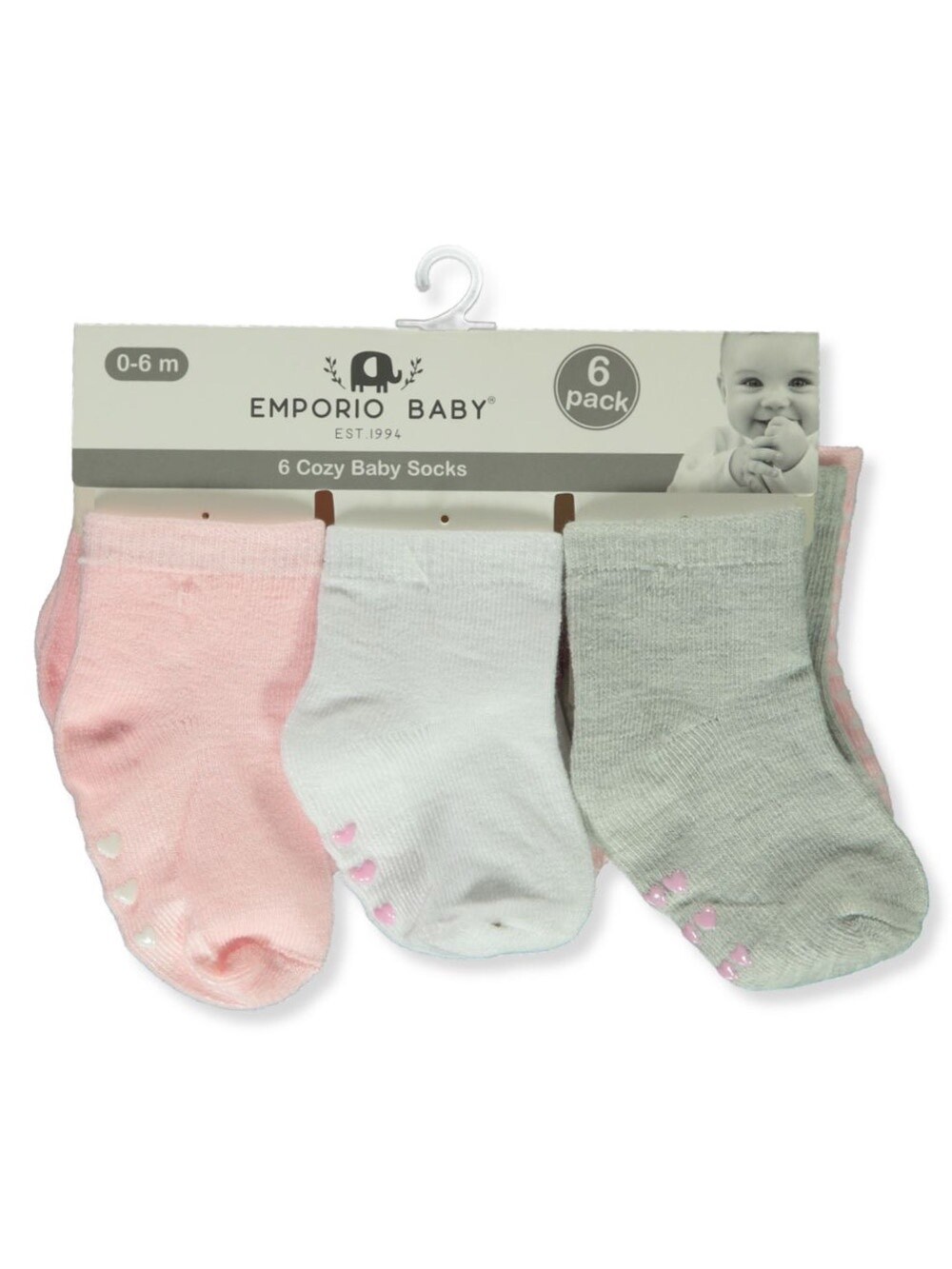 BABY GIRLS&#39; 6-PACK COZY BABY SOCKS