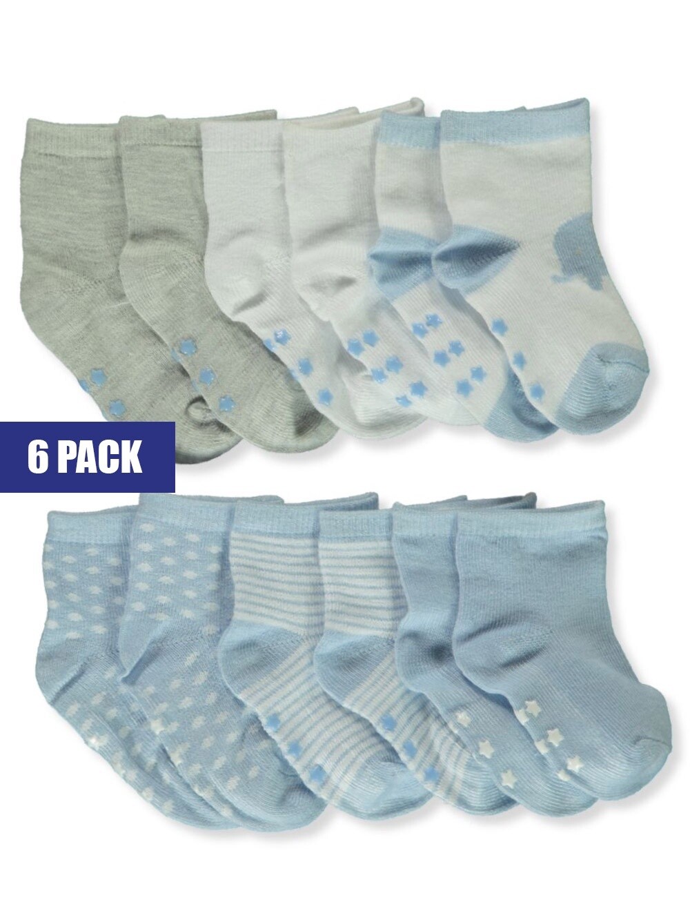 BABY BOYS&#39; 6-PACK COZY BABY SOCKS