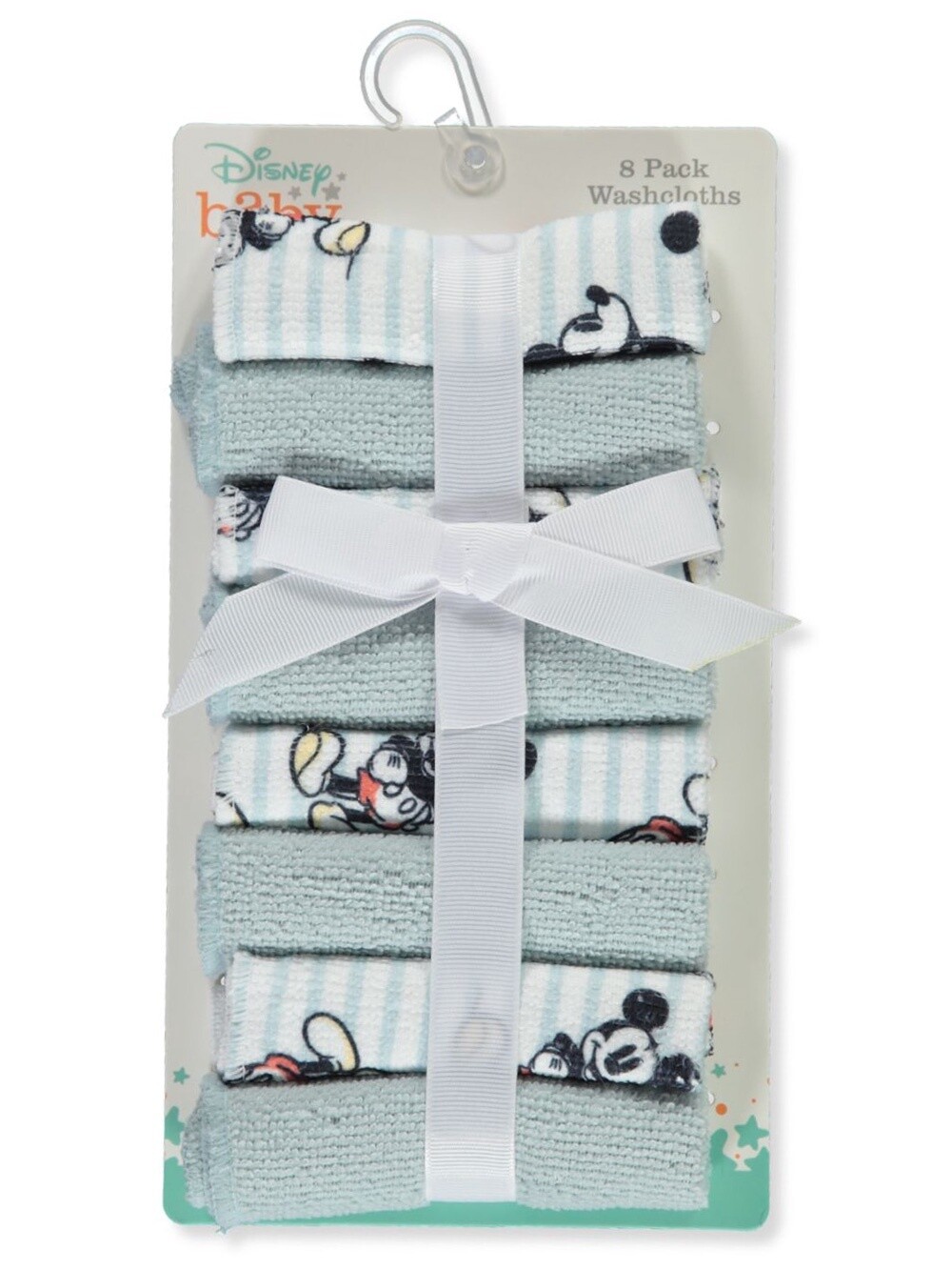 BABY BOYS&#39; 8-PACK MICKEY MOUSE WASHCLOTHS SET