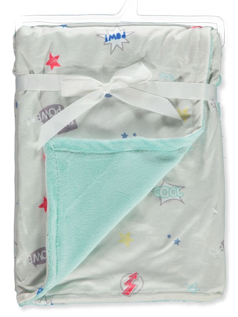 BABY BOYS&#39; FAUX MINK BABY BLANKET- Light Grey