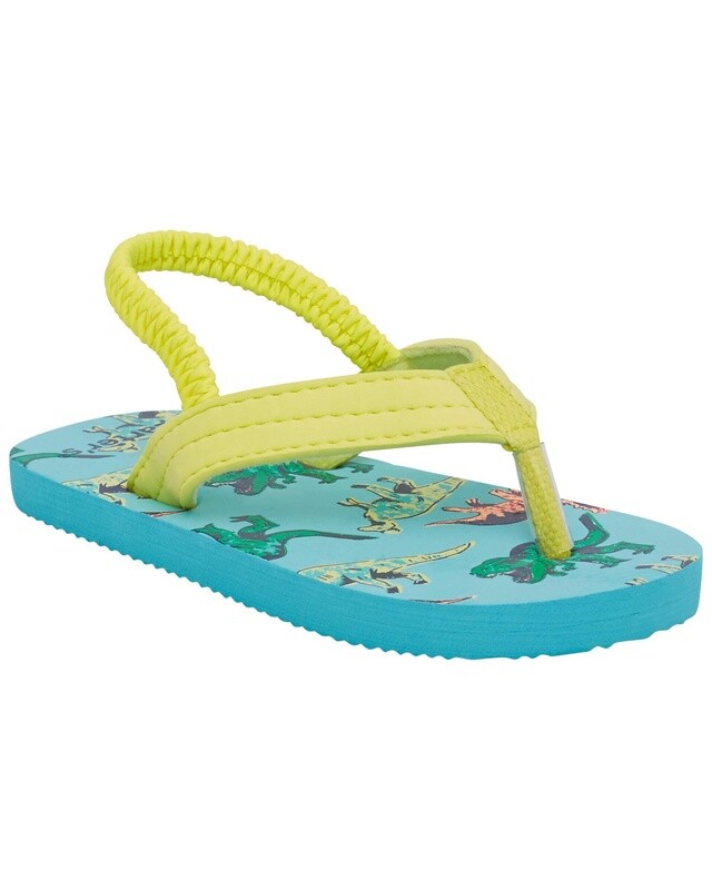 Dinosaur Flip Flops - Blue