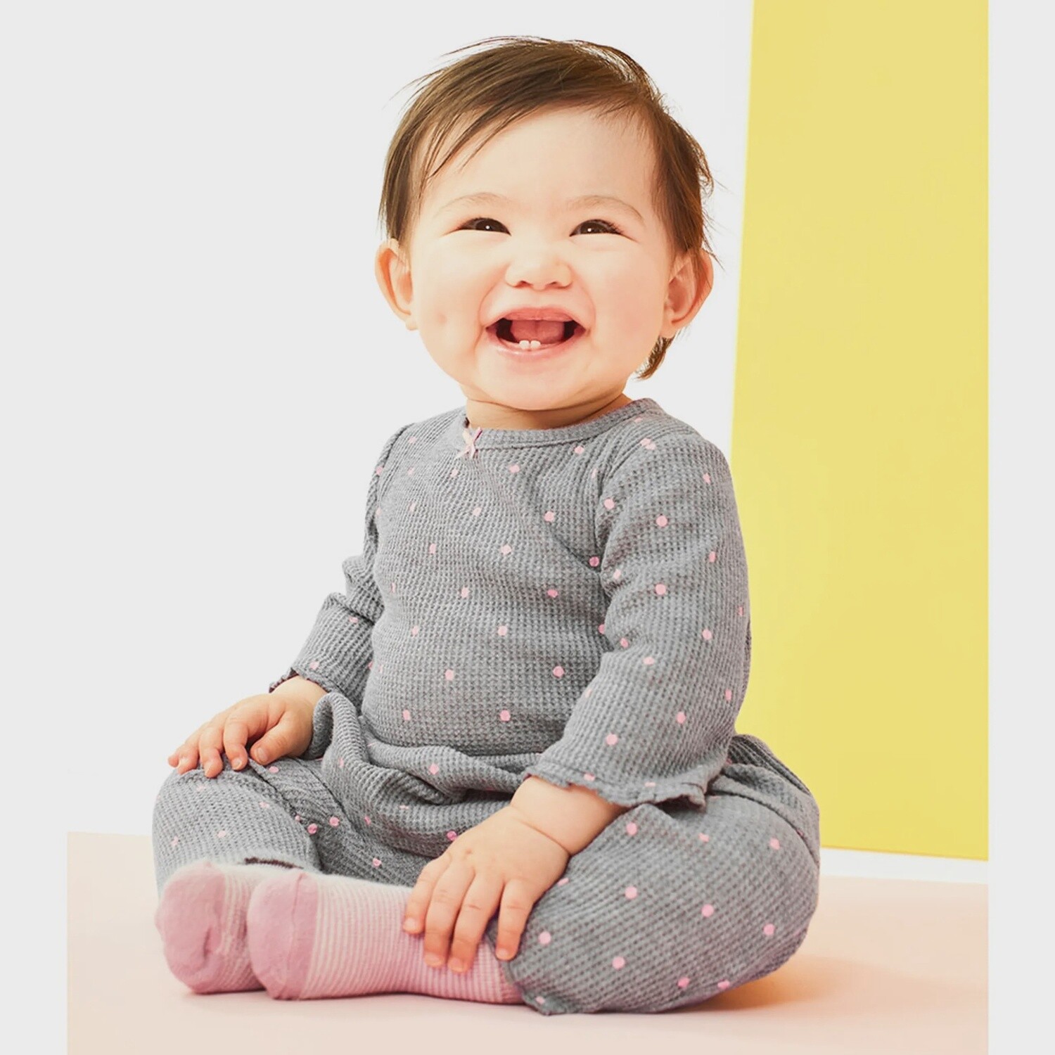Carters - 2pc-Set - Polka Dot Bodysuit &amp; Pants - Grey