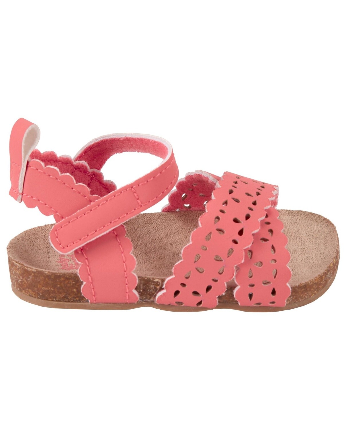 Baby Faux Cork Sandals - Coral